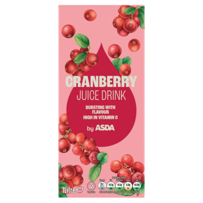 ASDA cranberry juice drink 1 litre - British product
