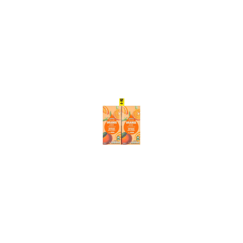 ASDA smooth orange juice from concentrate 1L 4 pack, UK version