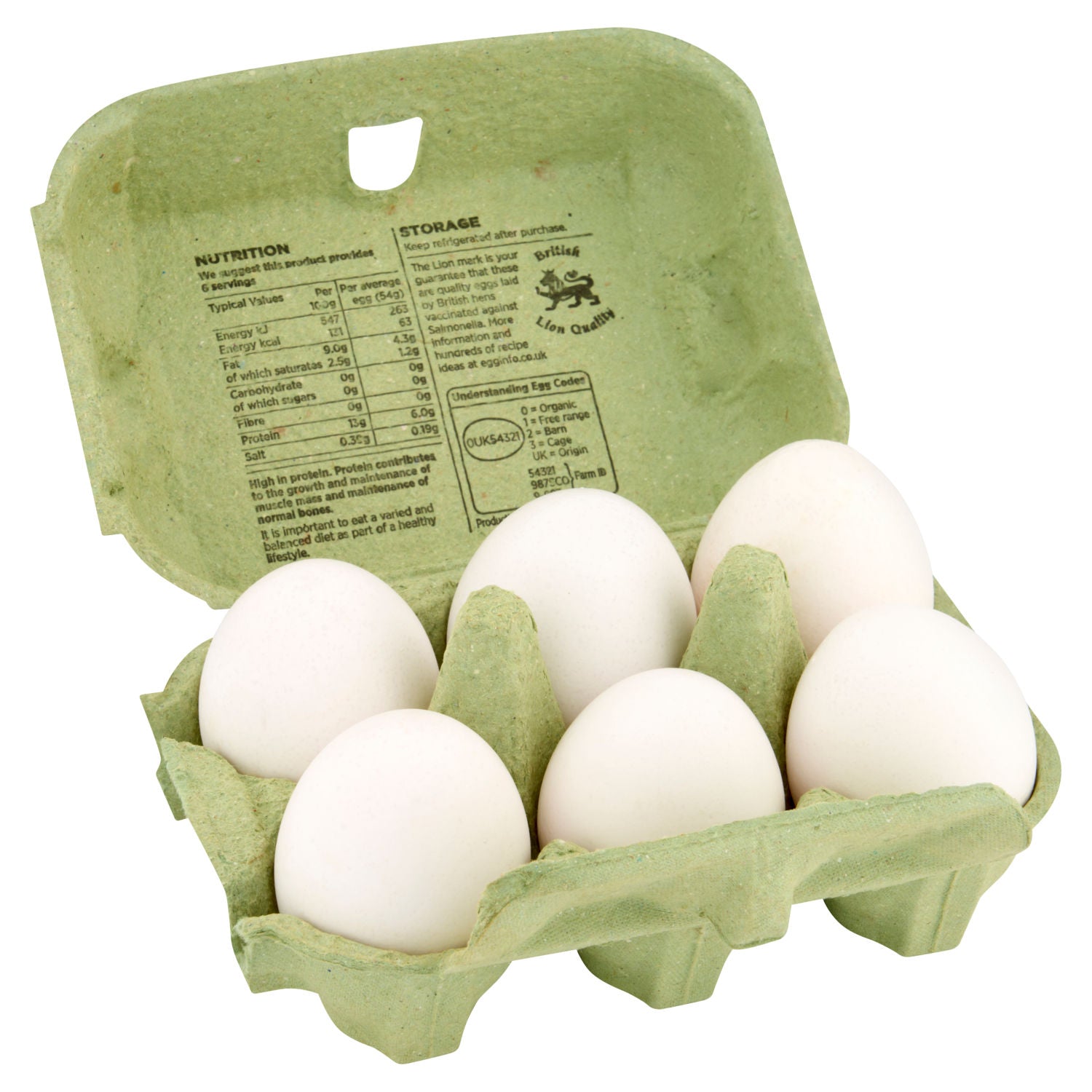 ASDA organic free range mixed eggs 328g - British product