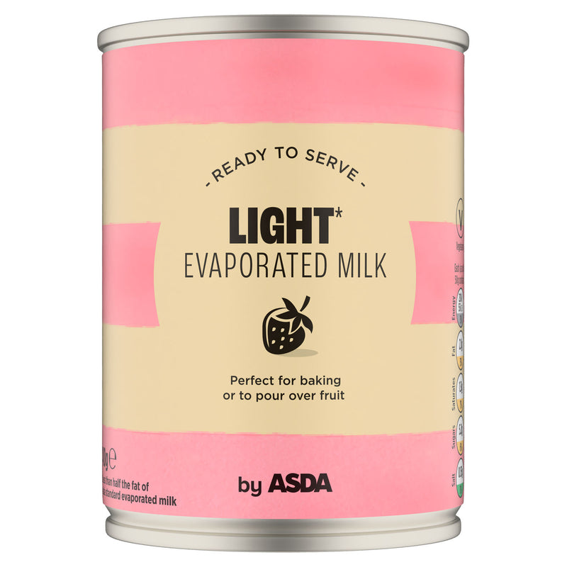 ASDA light evaporated milk 410g - British product