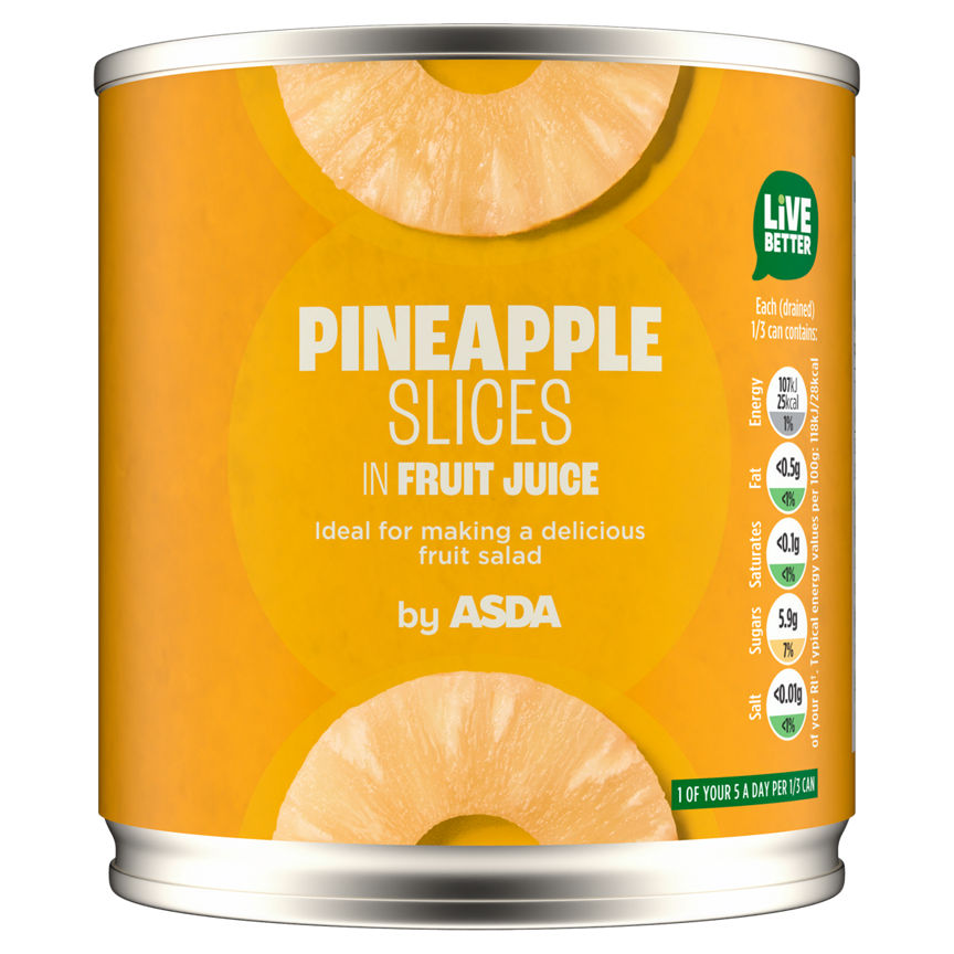 ASDA Pineapple Slices in Fruit Juice 432g GOODS ASDA   