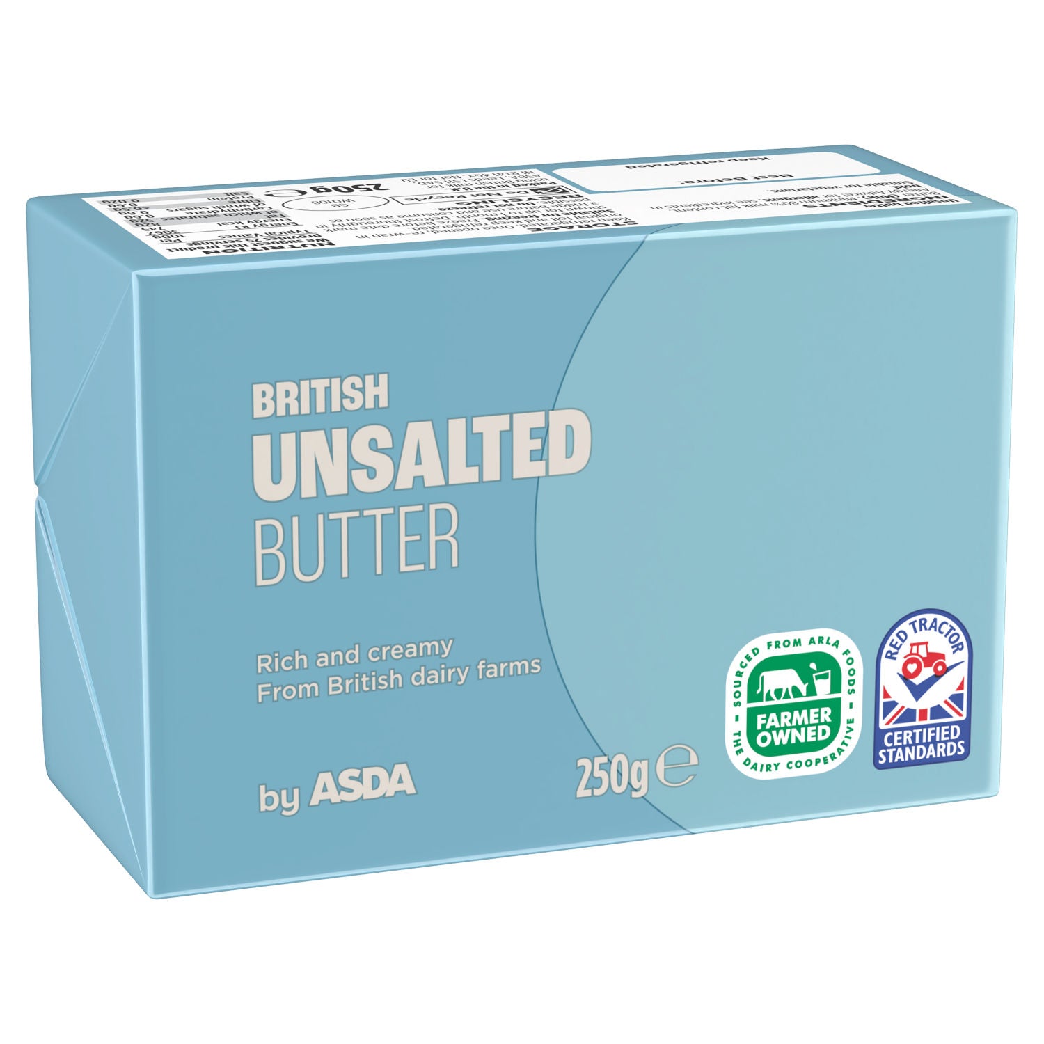 ASDA unsalted butter 250g - British product
