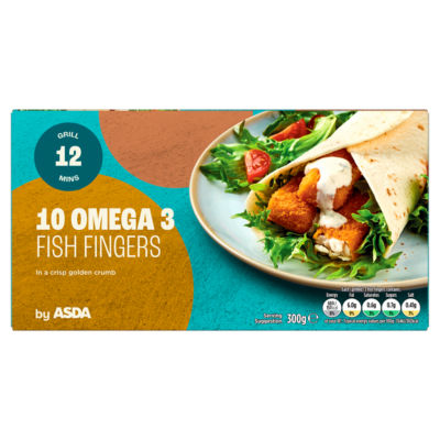 Asda Omega 3 Breaded Fish Fingers 300g - British product