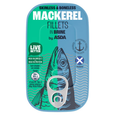 ASDA ASDA Makrelenfilets in Lake ohne Haut und Gräten Fischkonserven 125g- Jetzt online bei McGrocer kaufen