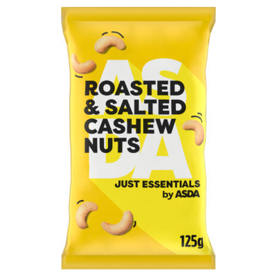 ASDA ASDA Just Essentials Roasted & Salted Cashew Nuts 125g- Buy online at McGrocer