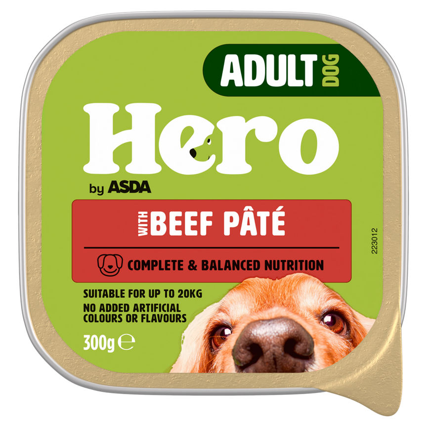 Hero by ASDA Adult Dog Food Beef Pâté 300g GOODS ASDA   