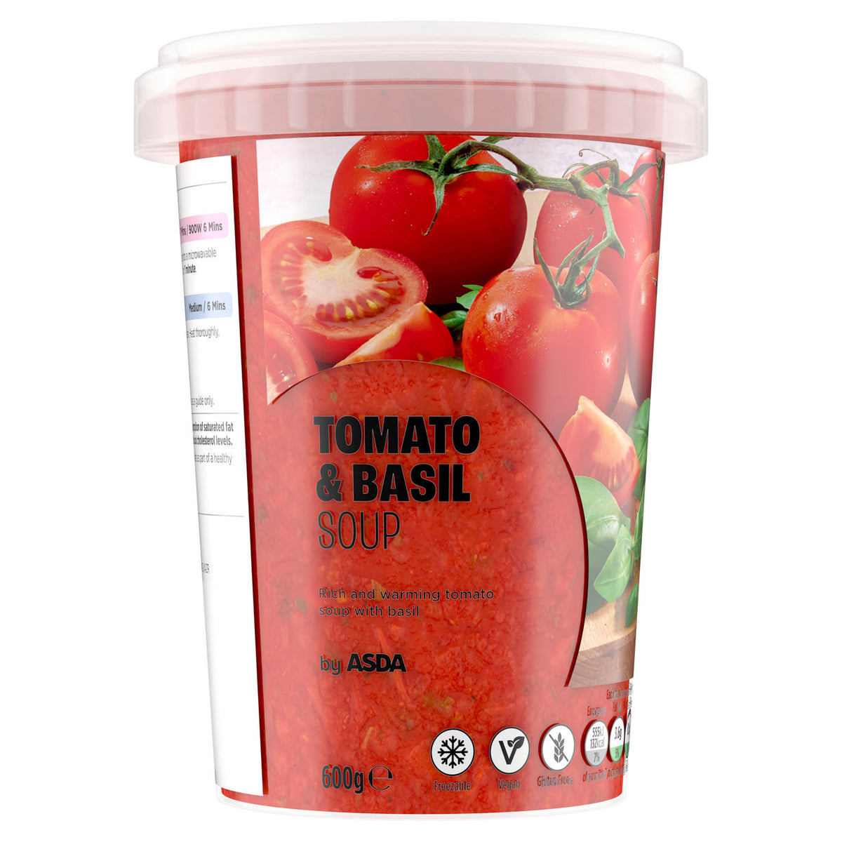 ASDA tomato and basil soup 600g chilled (British brand)
