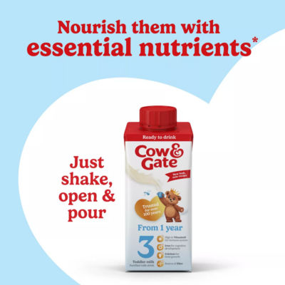 Cow & Gate 3 Toddler Milk Formula Liquid 1-3 Years