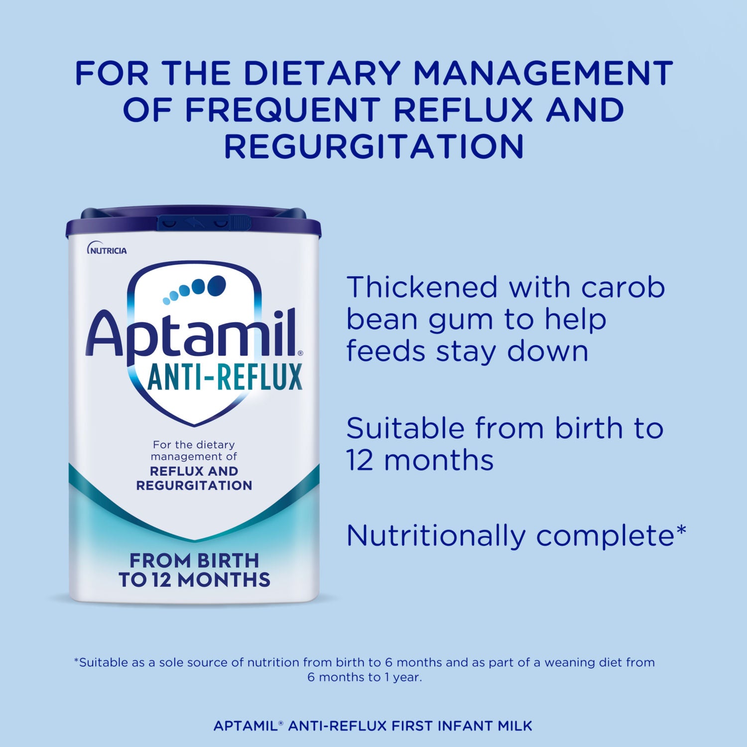 Aptamil Anti-Reflux infant formula 800g - British product