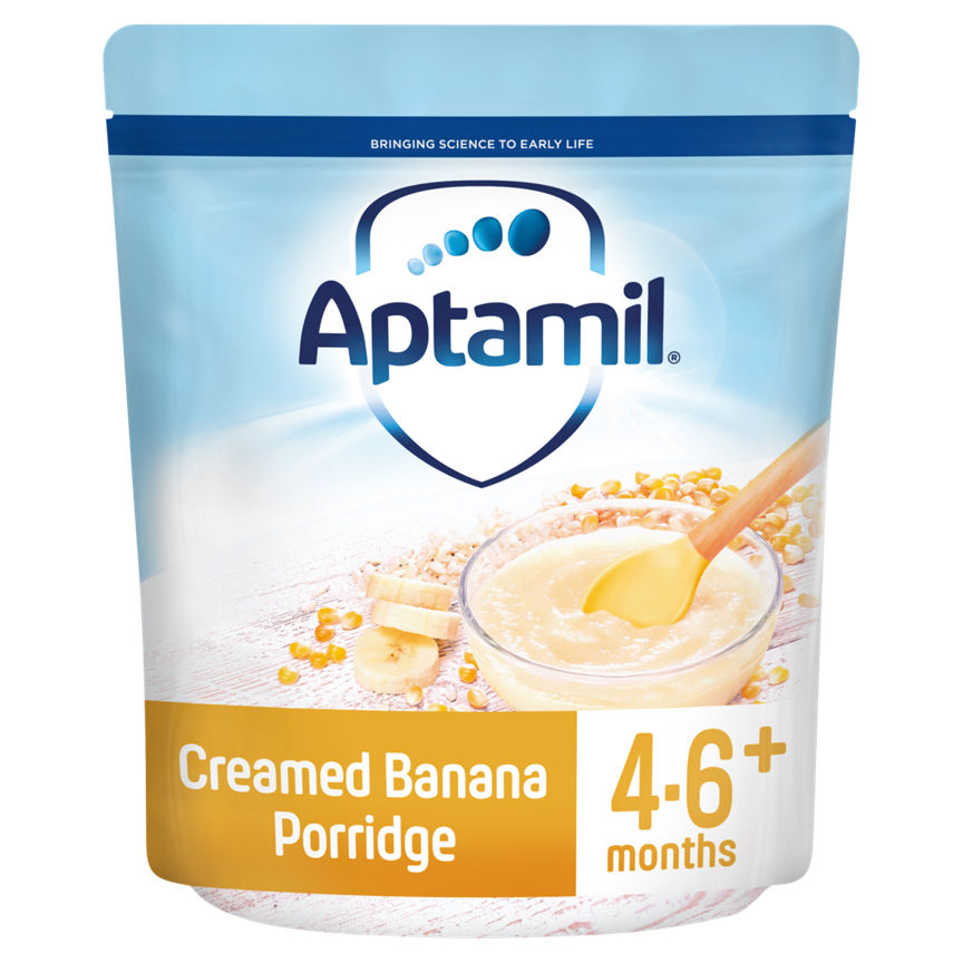 Aptamil Creamed Banana Porridge Baby Cereal 4-6+ Months GOODS ASDA   