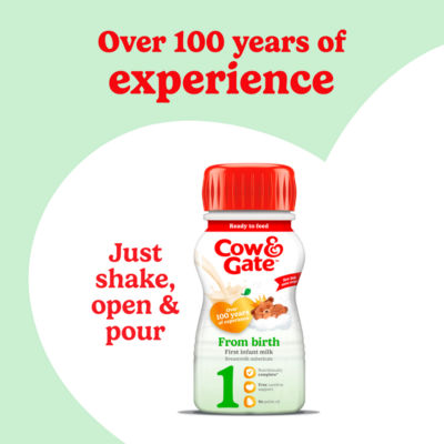Cow & Gate first infant milk from birth ready-to-feed multipack 6 x 200ml - British product