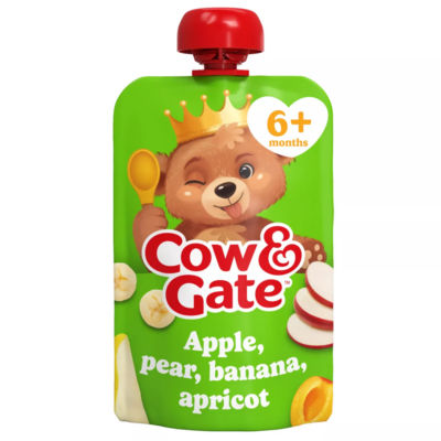 Cow & Gate Apple Pear Banana Apricot Baby Food 100g - British product