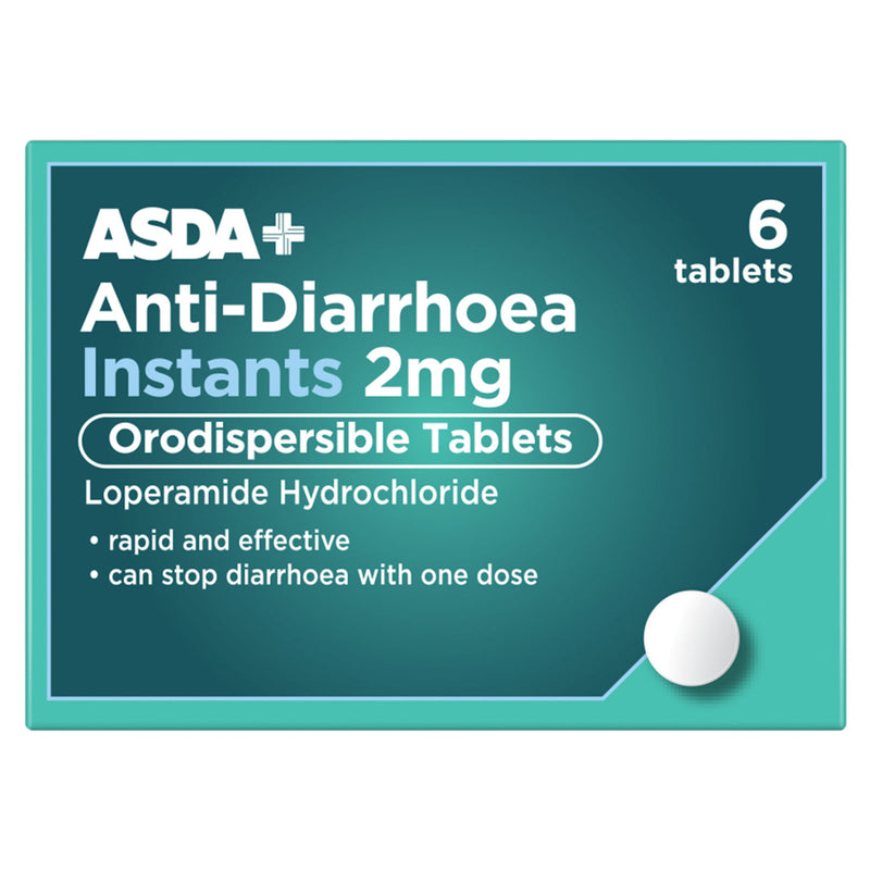 ASDA Anti-Diarrhoea Instants 2mg orodispersible tablets 6 pack - British product