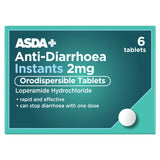 ASDA Anti-Diarrhoea Instants 2mg orodispersible tablets 6 pack - British product