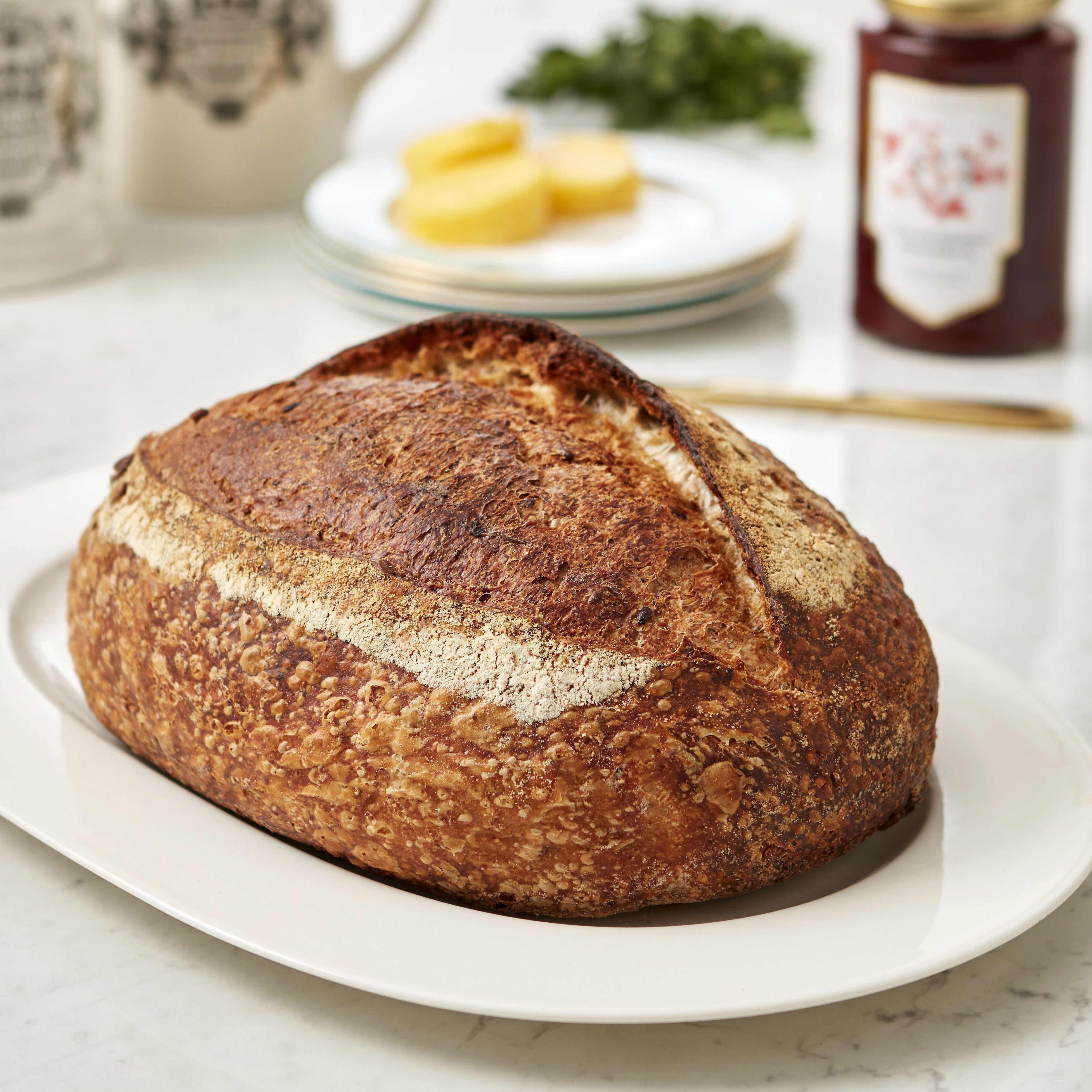 Multiseed sourdough bread 700g, naturally leavened (British brand)