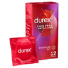 Preservativos Durex Thin Feel Extra Lube, paquete de 12 unidades - Producto británico
