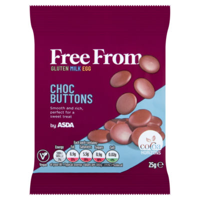 ASDA Free From Chocolate Buttons 25g