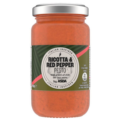 ASDA ricotta and red pepper pesto sauce 190g - British product