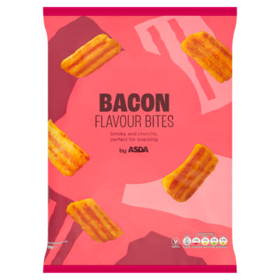 ASDA Bacon Flavour Bites Savoury Snack 150g - British product