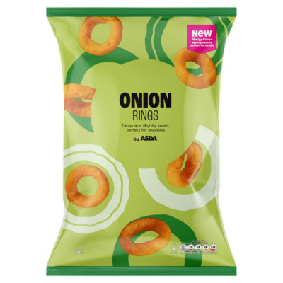 Asda Onion Rings crispy maize snack 150g - British product