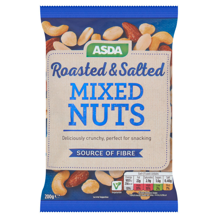 ASDA Roasted & Salted Mixed Nuts 200g GOODS ASDA   