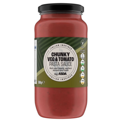 ASDA Chunky Veg & Tomato Pasta Sauce 500g - British product