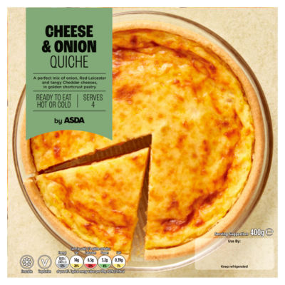ASDA cheese and onion quiche 400g - British product
