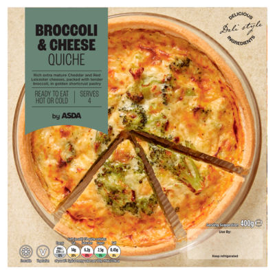 Quiche prête à manger brocolis et fromage ASDA 400g