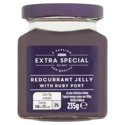 ASDA Extra Special Redcurrant Jelly with Ruby Port 235g