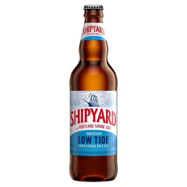 Shipyard Low Tide Low Alcohol American Pale Ale Beer Bottle   500ml