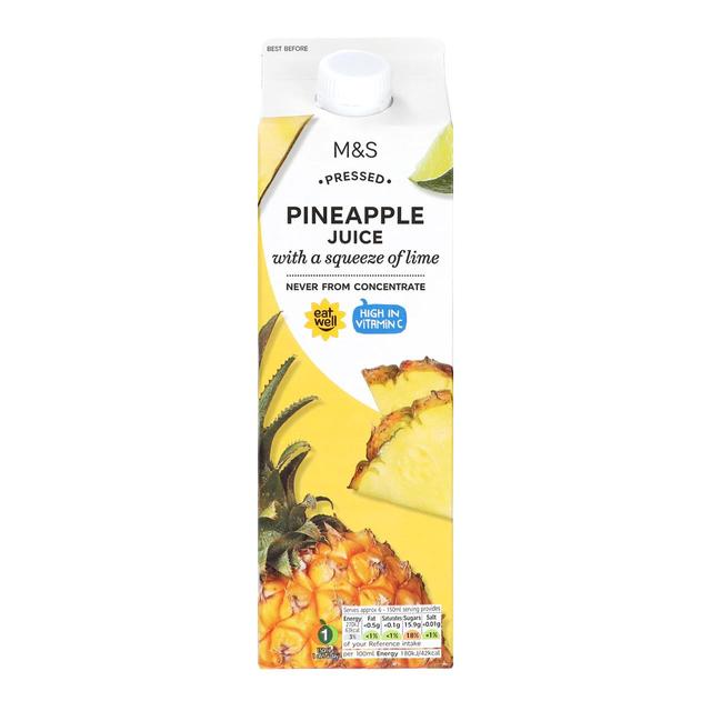 M&S Pressed Pineapple with Lime Juice   1L