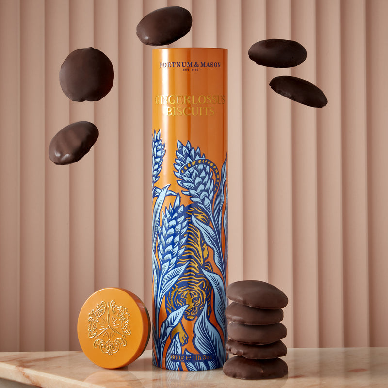Fortnum's Gingerlossus dark chocolate stem ginger biscuits 600g - British product