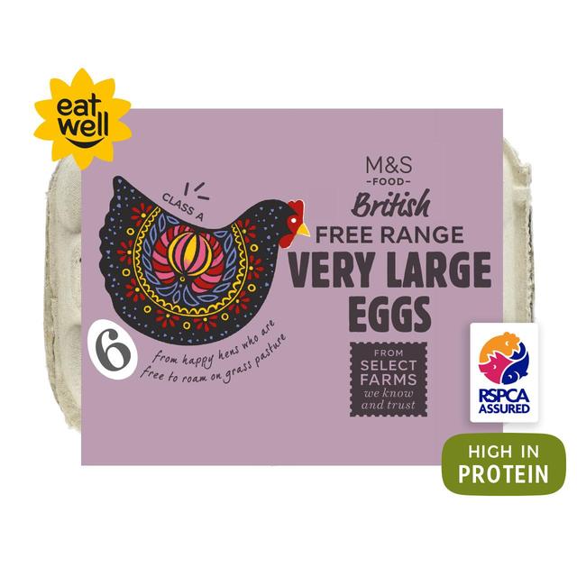 M&S Free Range Very Large Eggs   6 per pack