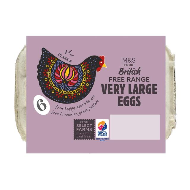 M&S Free Range Very Large Eggs   6 per pack GOODS M&S   