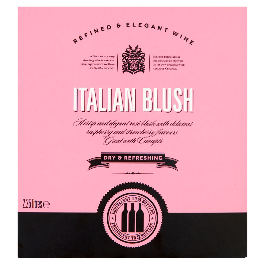 Italian Blush Refined & Elegant Wine 2.25litres GOODS ASDA   