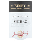Busby Estate Shiraz red wine 75cl - British product