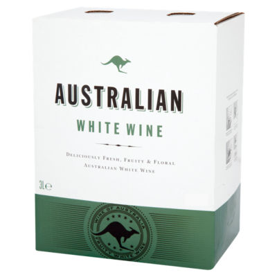 Australsk hvitvin vin på kartong 3L