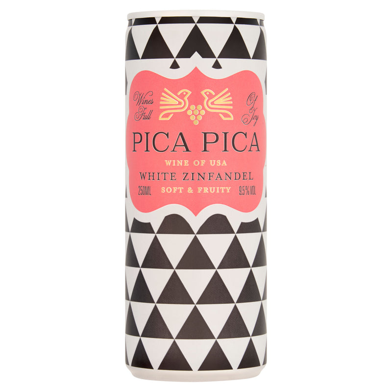 Pica Pica White Zinfandel wine 250ml bottle, UK version