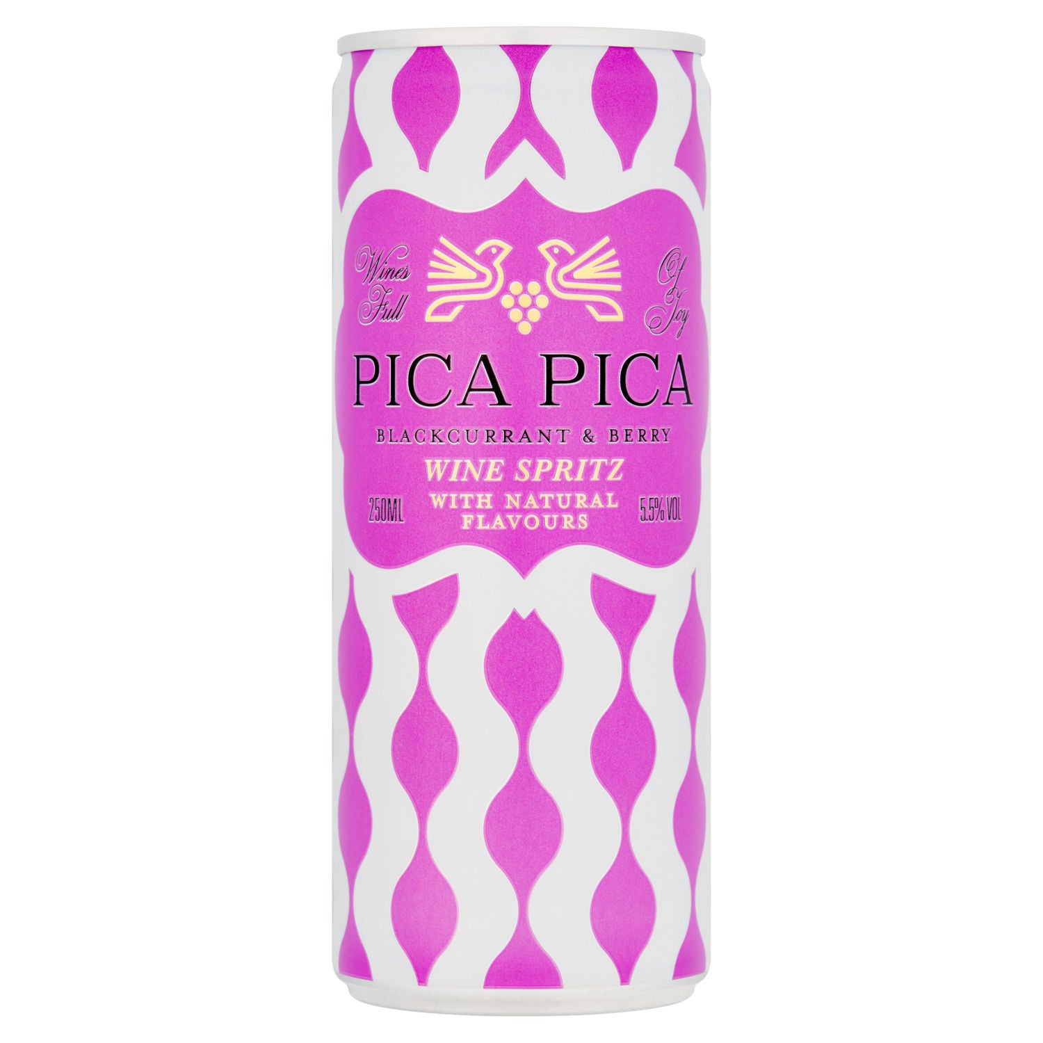 Pica Pica blackcurrant and berry wine spritz 250ml, imported from the UK