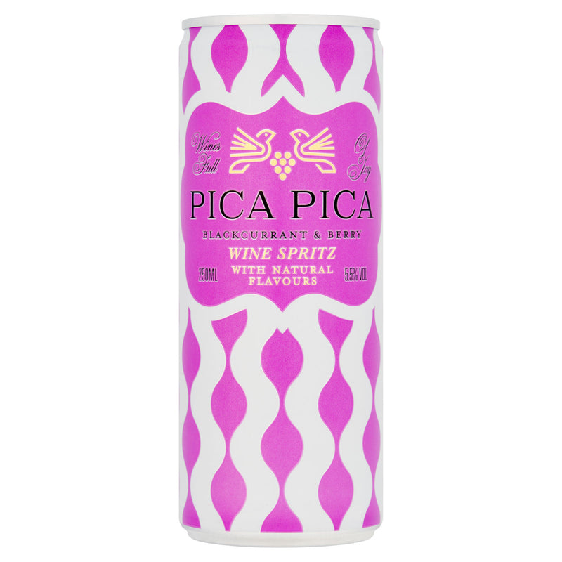 Pica Pica blackcurrant and berry wine spritz 250ml, imported from the UK