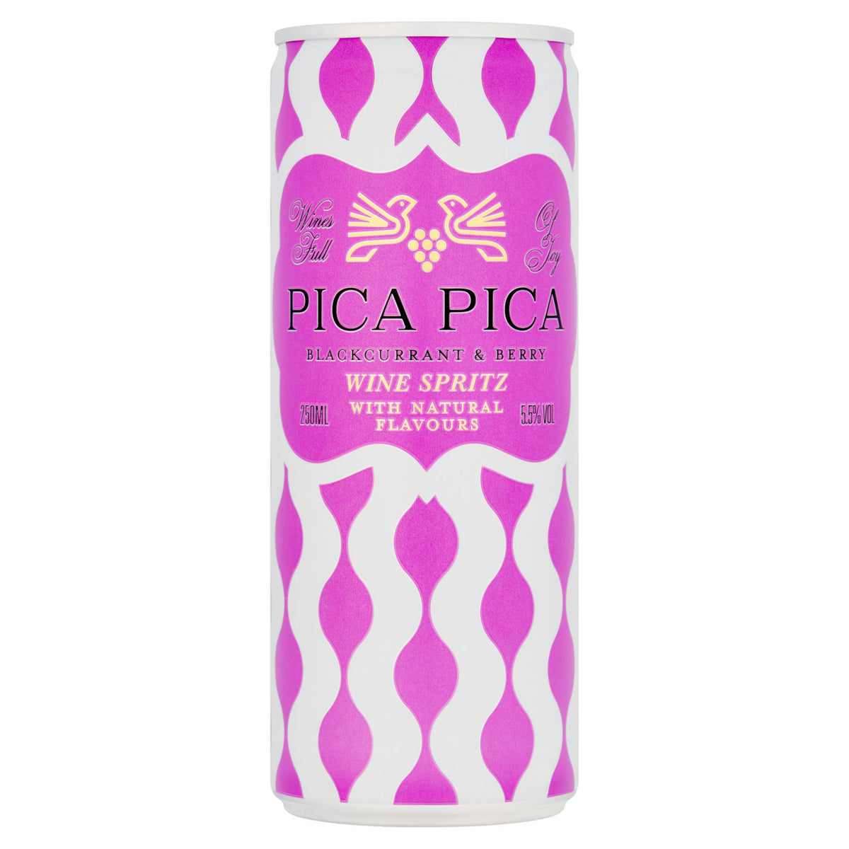 Pica Pica blackcurrant and berry wine spritz 250ml, imported from the UK