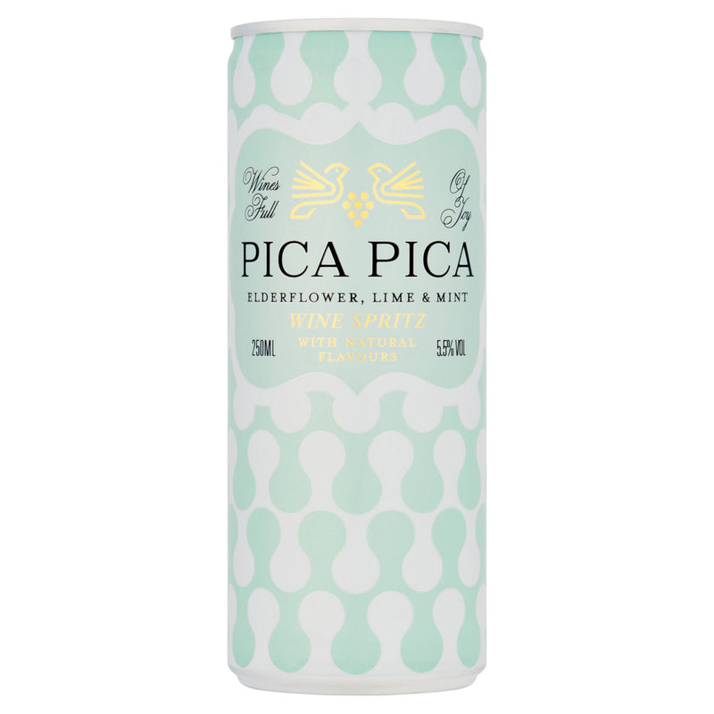 Pica Pica elderflower lime mint wine spritz 250ml - British product