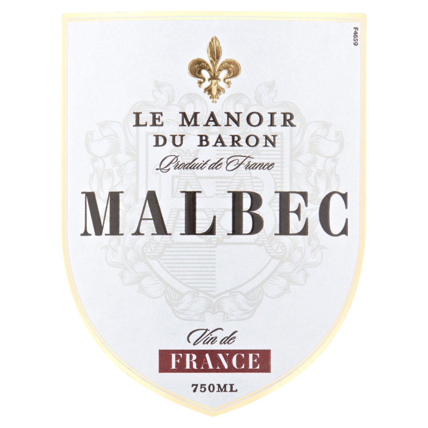 Le Manoir Malbec red wine 75cl, UK version