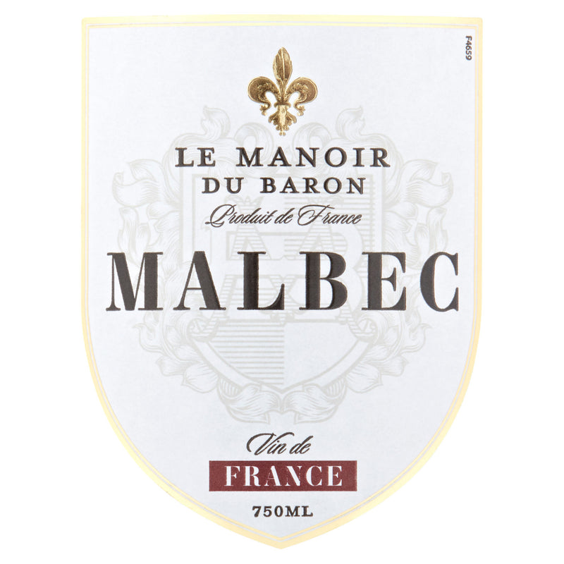 Le Manoir Malbec red wine 75cl, UK version
