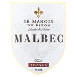 Le Manoir Malbec red wine 75cl, UK version