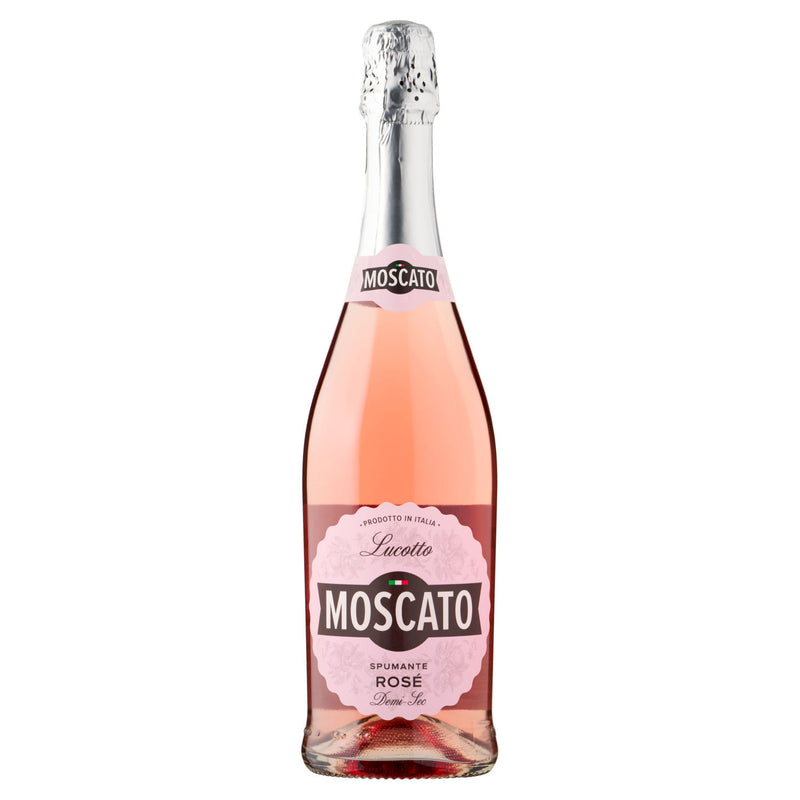 Lucotto Moscato Spumante Rosé 75cl, imported from the UK