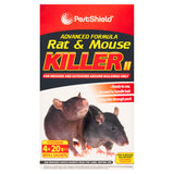 PestShield rat and mouse killer 4x20g packs, imported from the UK