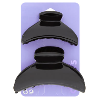 Claire's hair claws black pack of 2 (British brand)