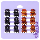 Claire's 12 mini tortoiseshell hair claws, UK version