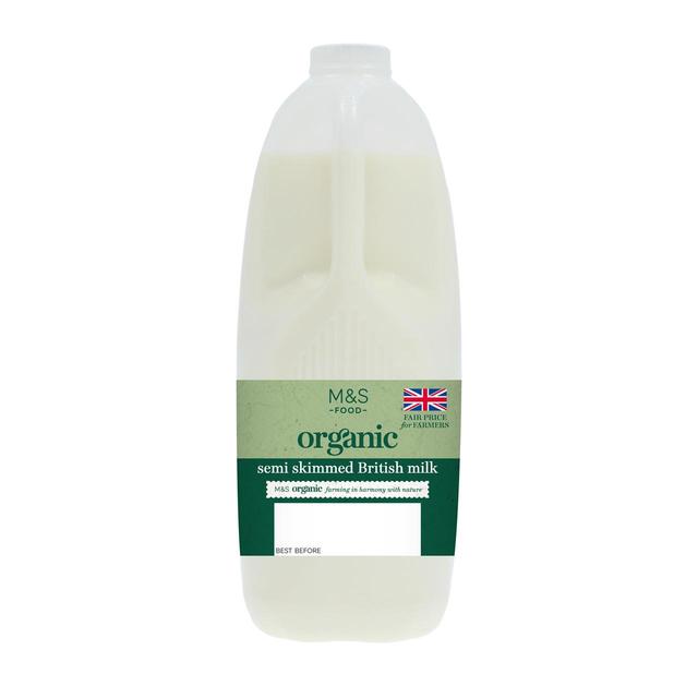 M&S Organic Semi-Skimmed Milk 4 Pints   2.272L GOODS M&S   